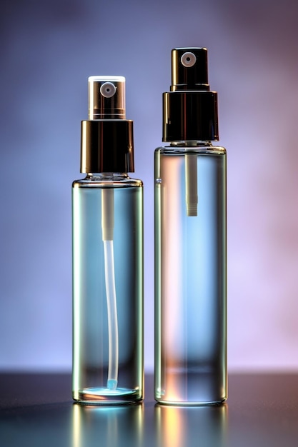 AI generativo Bottiglie Arious bottiglie a rullo bottiglie spray in vetro e metallo per cosmetici