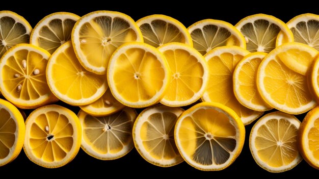 Ai generativo del fondo della frutta del limone di panorama giallo