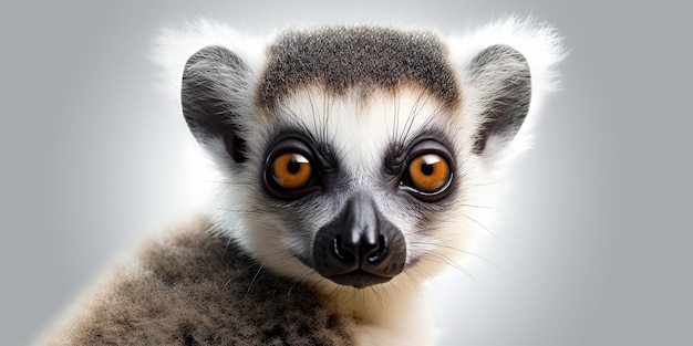 AI generato AI Generative Photo Illustrazione di baby face lemur madagascar animale africano