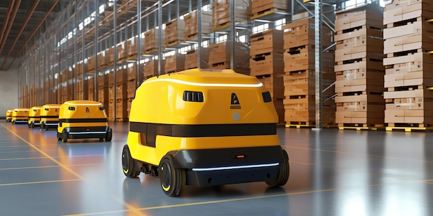 AI Generato AI Generativo AGV consegna automatica spedizione magazzino trasporto