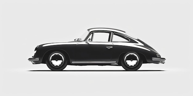 AI Generato AI Generativo Auto d'epoca retrò classica porsche Auto super costosa di lusso minimale