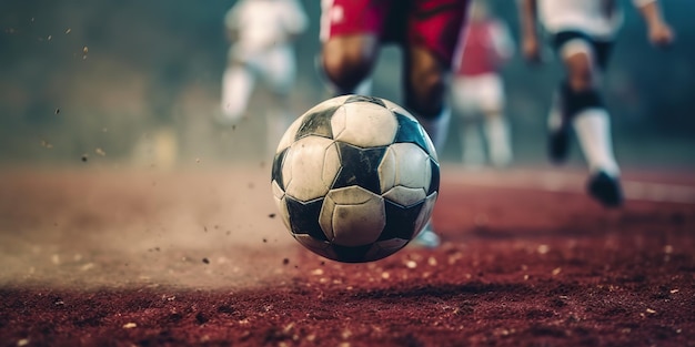 AI Generato AI Generativo Calcio pallone da calcio movimento movimento gioco sport competizione in forma