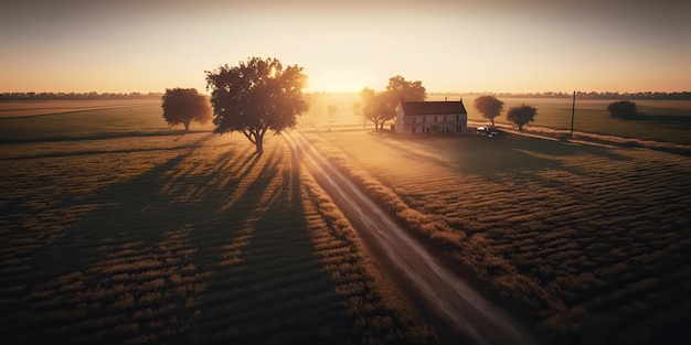 AI Generato AI Generativo Foto illustrazione realistica del paesaggio selvaggio del Texas