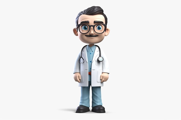 AI generato AI generativo frullatore 3d medico medicina bobble head figura giocattolo arte grafica