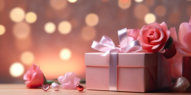 AI generato AI generativo San Valentino romantico amore decorazione festa regalo regalo scatola di Natale