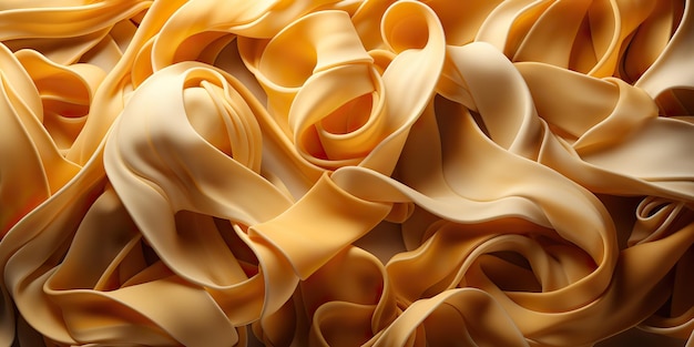 AI generato AI generativo Spaghetti classici italiani fatti in casa, tagliatelle, vista dall'alto