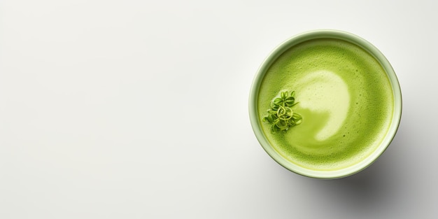 AI generato AI generativo tazza di matcha calda giapponese tradizionale asiatica di vista del latte verde