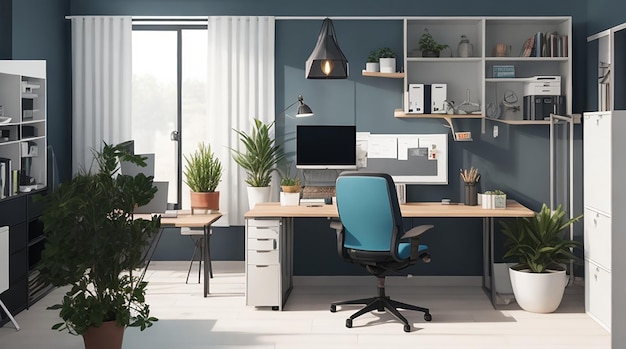 AI Office Designer Scrivi di un'intelligenza artificiale che ridisegna costantemente il layout del tuo ufficio in casa