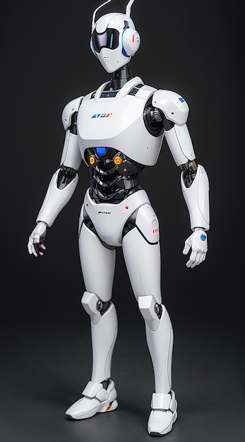 AI Robot concept ai semplice robot bianco robot futuristici personaggio robot maschile
