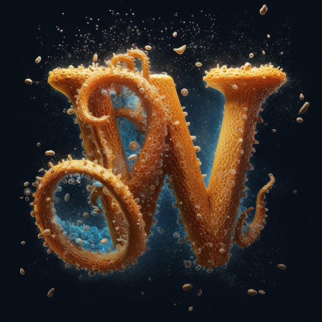 AIimageletter_W_using_typography_style_of_realistic_octopuscrea utilizzando strumenti di intelligenza artificiale generativa