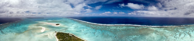 Aitutaki Polinesia Isola Cook vista aerea