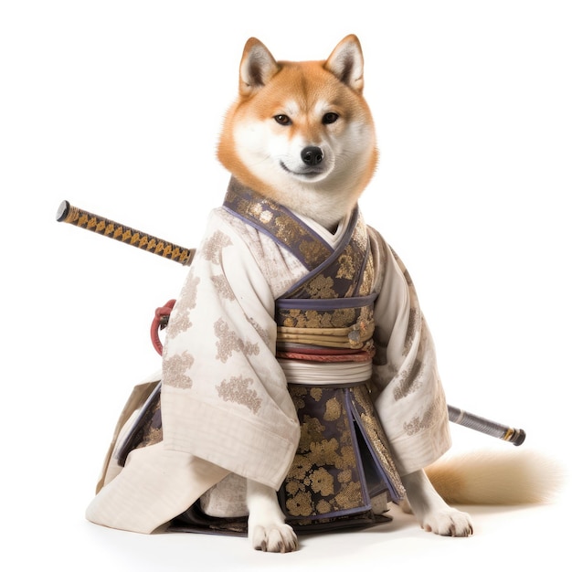 Akita Samurai con la piccola Katana