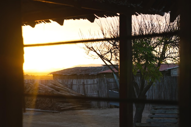 Alba a Cabo de la Vela nello spazio di copia Guajira colombiano