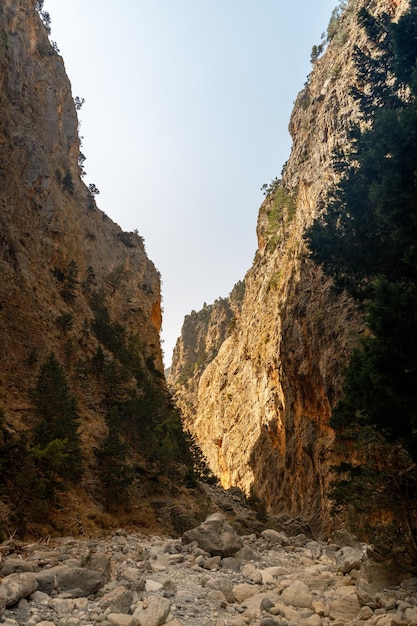 Alba in montagna sull'isola di Creta in Grecia