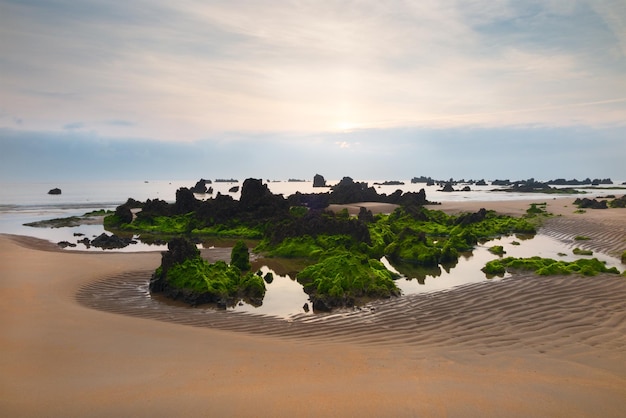 Alba nella spiaggia di trengandin NojaSpain