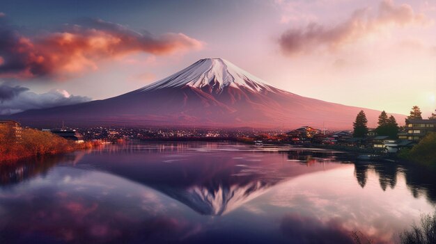 alba sul Monte Fuji