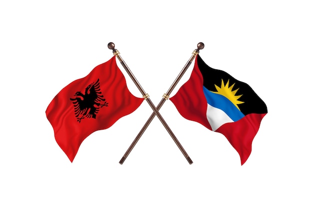Albania contro Antigua e Barbuda Two Flags