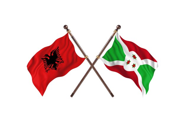 Albania contro Burundi Two Flags