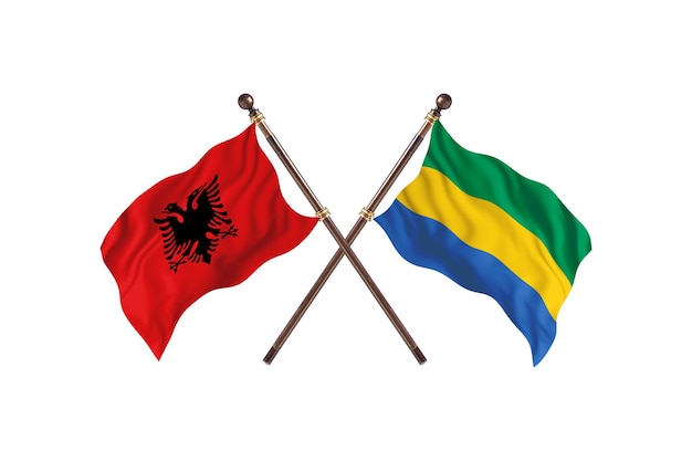 Albania contro Gabon Two Flags