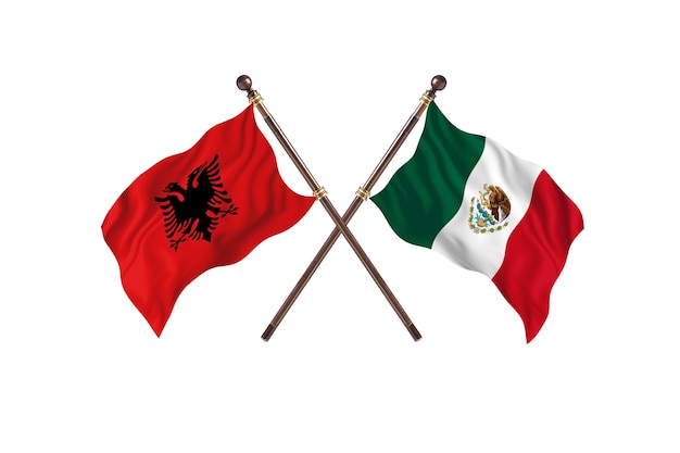 Albania contro Messico Two Flags