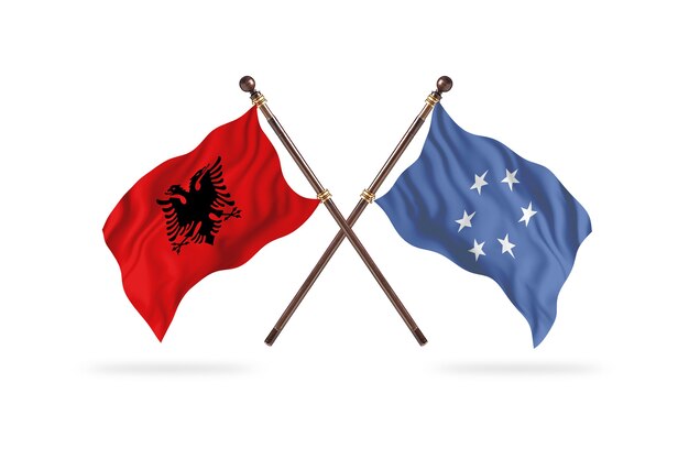 Albania contro Micronesia Two Flags