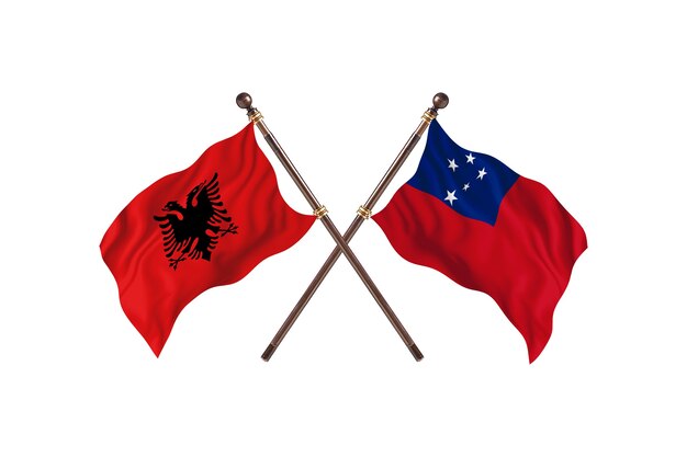 Albania contro Samoa Two Flags