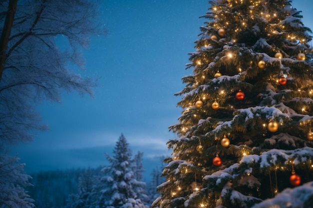 Alberi con le luci