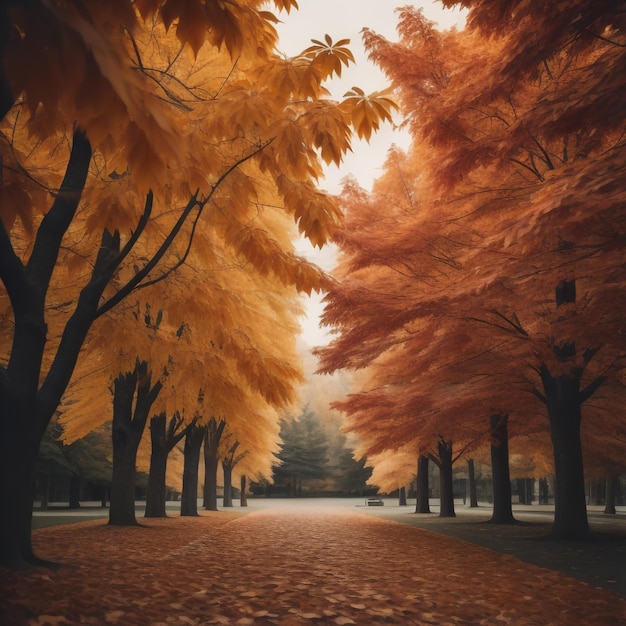 alberi d'autunno