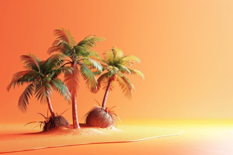 Alberi di cocco sulla spiaggia
