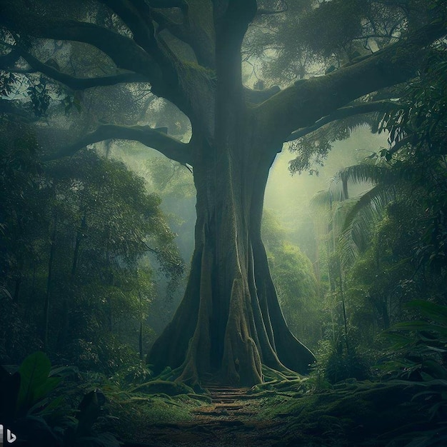 alberi giganti della foresta