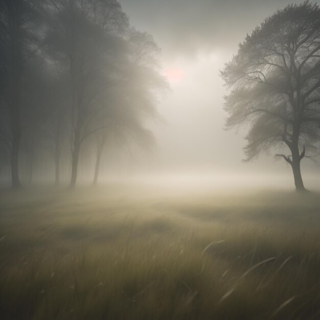 alberi nebbiosi