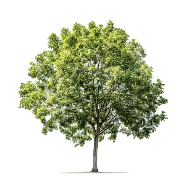 Alberi verdi su sfondo bianco