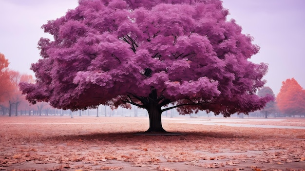 Alberi viola d'autunno