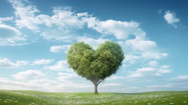 albero a forma di terra sul campo verde