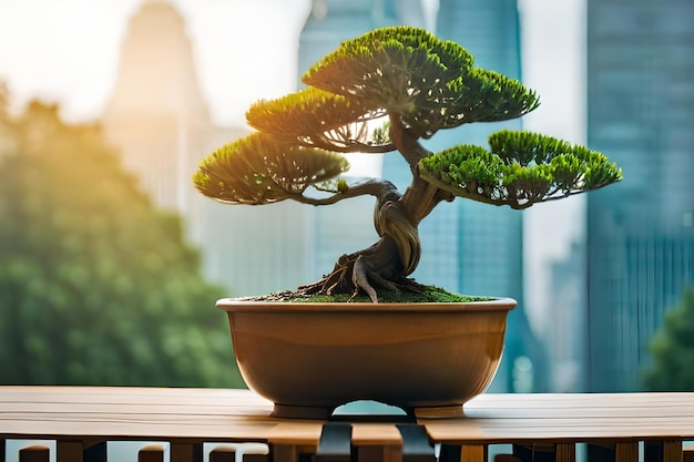 Albero dei bonsai su un tavolo