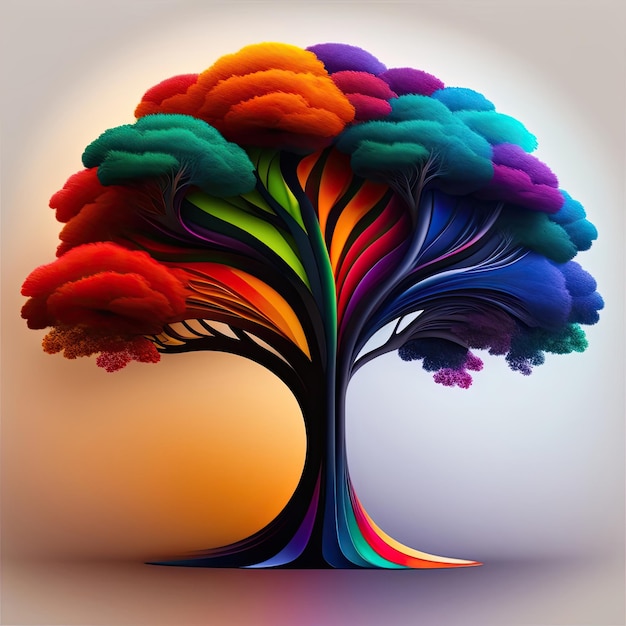 Albero di colore astratto