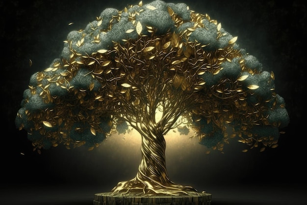 Albero di denaro e oro