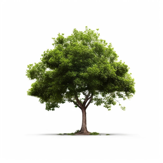 albero di eucalipto con albero di sfondo isolato rendering 3D