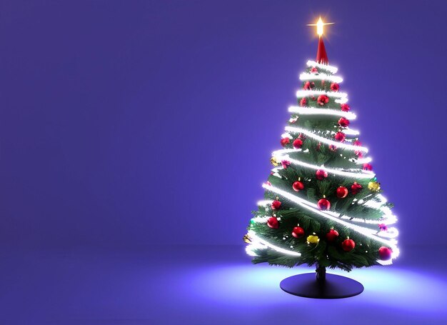 Albero di Natale 3D con luci