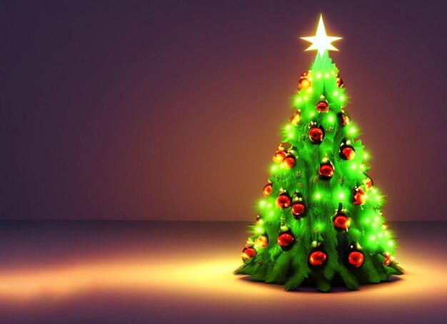 Albero di Natale 3D con luci