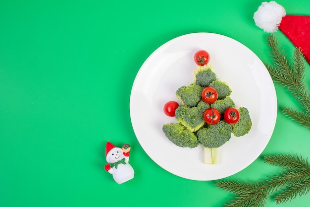 Albero di Natale a base di verdure