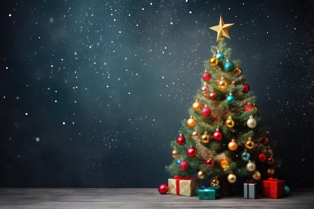 Albero di Natale con copia spazio per banner