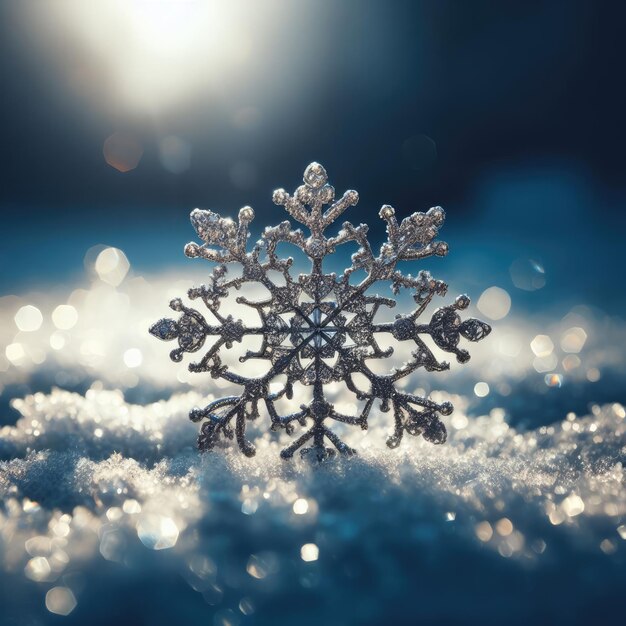 albero di Natale con fiocchi di neve sfondo di decorazioni natalizie