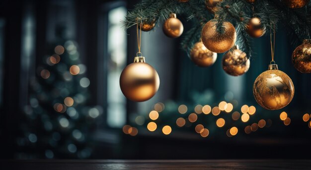 Albero di Natale decorare la vostra casa con palle d'oro