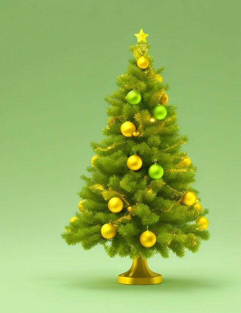 albero di Natale decorato foto generativo Ai