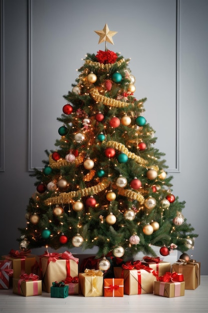 Albero di Natale decorato