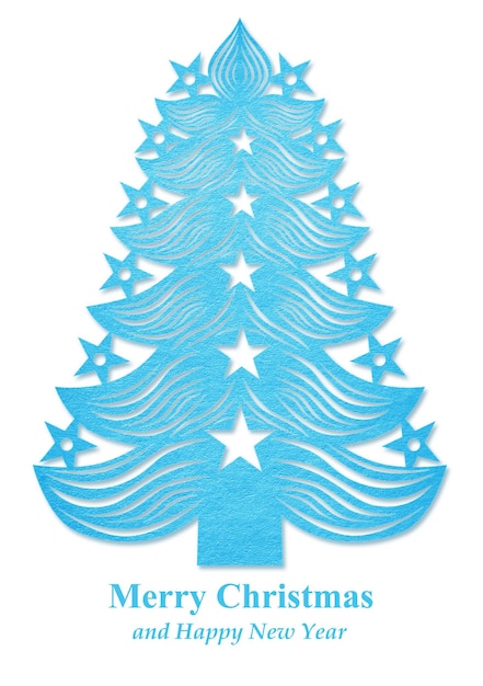 Albero di Natale fatto di carta blu