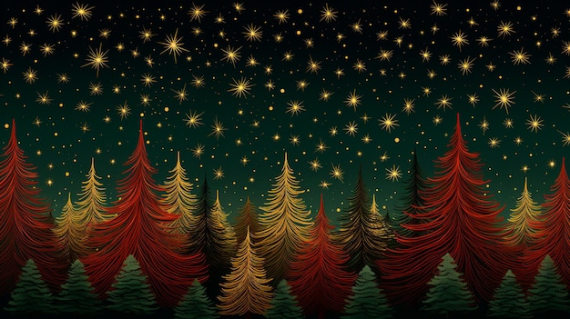 albero di Natale fatto di stelle