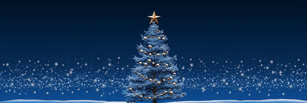 albero di natale su schermata blu 2