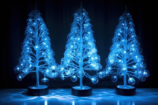 Albero di Natale sullo sfondo blu